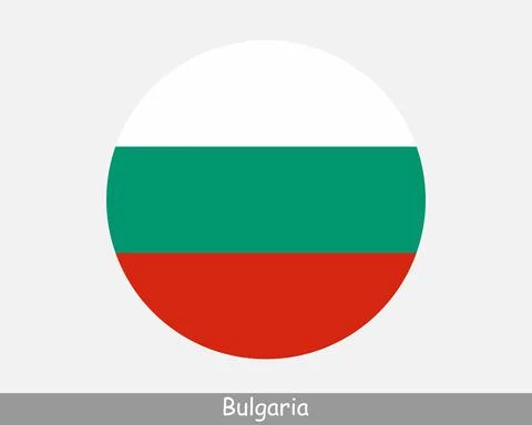 Bulgaria Round Flag Stock Illustration