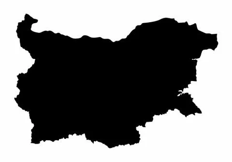 Bulgaria silhouette map Stock Illustration