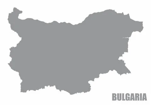 Bulgaria silhouette map Illustrazione stock