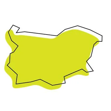 Bulgaria simplified vector map Stock Illustration