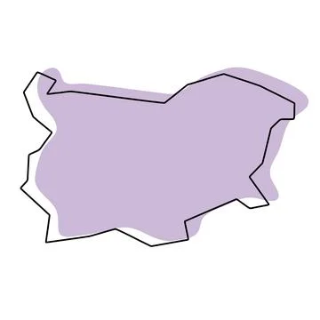 Bulgaria simplified vector map イラスト素材
