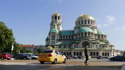 Bulgaria Sofia Alexander Nevsky Cathedral 4k Stock-Footage 113394370
