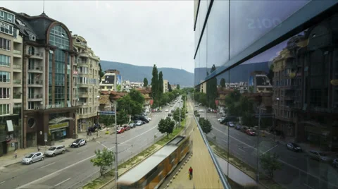 Bulgaria Sofia city traffic timelapse Stock-Footage 34168037