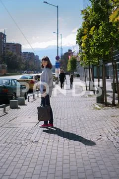 Bulgaria, Sofia, Woman in city Stock Photos