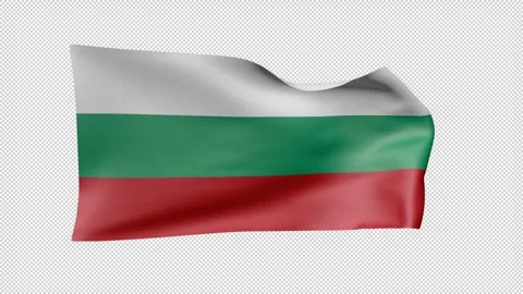 Bulgaria Waving Flag Transparent Alpha Video stock 274065629