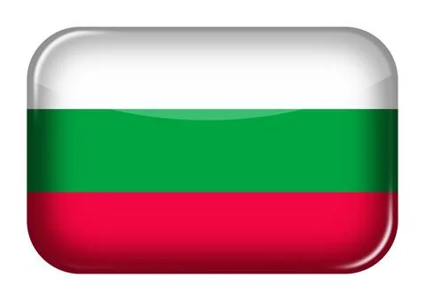 Bulgaria web icon rectangle button Stock Illustration