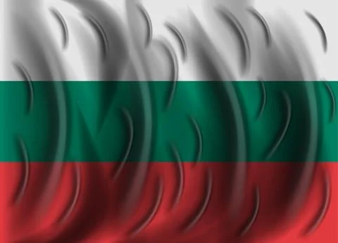 Bulgaria wind flag 스톡 일러스트