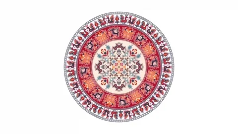Bulgarian embroidery graphic loop Stock Footage 318457779