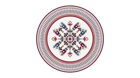 Bulgarian embroidery graphic loop Stock Footage 318457787