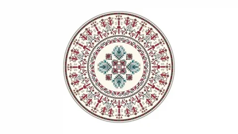 Bulgarian embroidery graphic loop Stock Footage 318457790