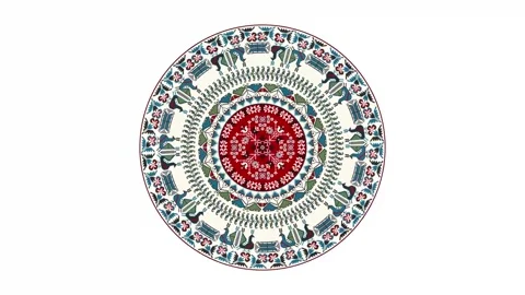 Bulgarian embroidery graphic loop Stock Footage 318457794