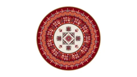 Bulgarian embroidery graphic loop Stock Footage 318457797