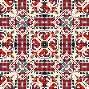 Bulgarian embroidery pattern  Illustrazione stock