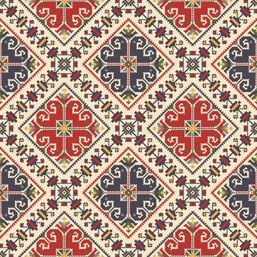 Bulgarian embroidery pattern  Stock Illustration