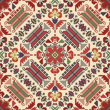 Bulgarian embroidery pattern Stock Illustration