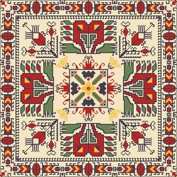 Bulgarian embroidery pattern  Stock Illustration