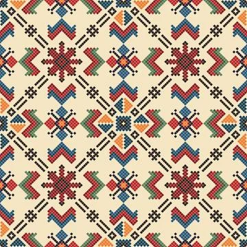 Bulgarian embroidery pattern  Stock Illustration