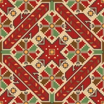 Bulgarian embroidery pattern  Stock Illustration