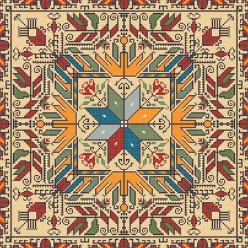 Bulgarian embroidery pattern Stock Illustration
