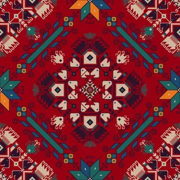 Bulgarian embroidery pattern  Stock Illustration