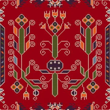 Bulgarian embroidery pattern Stock Illustration