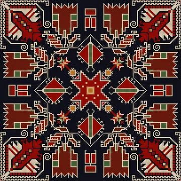 Bulgarian embroidery pattern  Stock Illustration