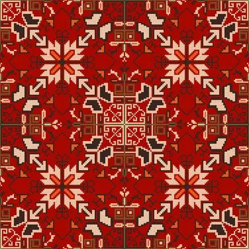 Bulgarian embroidery pattern  Stock Illustration