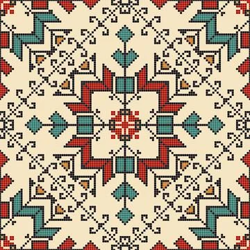 Bulgarian embroidery pattern  Illustrazione stock