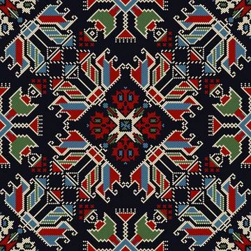 Bulgarian embroidery pattern Stock Illustration