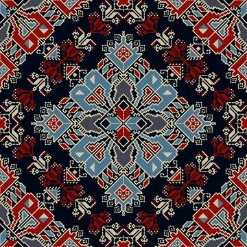 Bulgarian embroidery pattern Stock Illustration