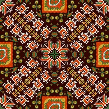 Bulgarian embroidery pattern  Stock Illustration