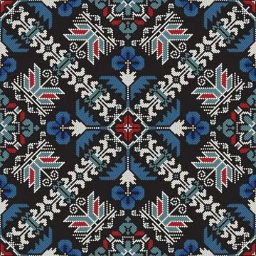 Bulgarian embroidery pattern  Stock Illustration