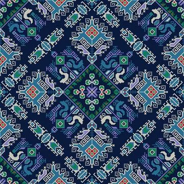 Bulgarian embroidery pattern  Stock Illustration