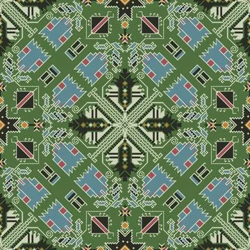 Bulgarian embroidery pattern  Stock Illustration
