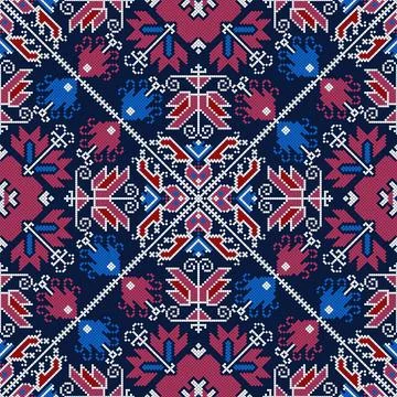 Bulgarian embroidery pattern Stock Illustration