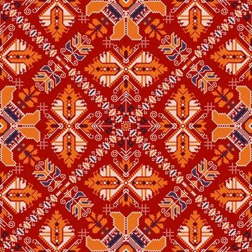 Bulgarian embroidery pattern Stock Illustration