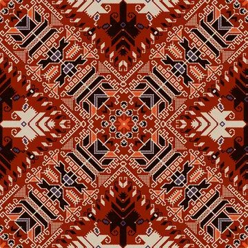 Bulgarian embroidery pattern Stock Illustration