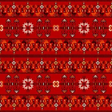 Bulgarian embroidery pattern Stock Illustration