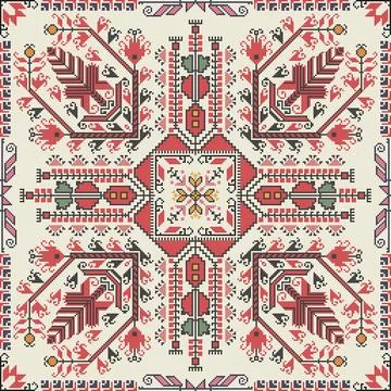 Bulgarian embroidery pattern Stock Illustration