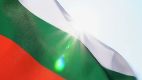 Bulgarian Flag Flapping Stock Footage 118964369