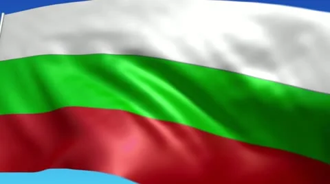 Bulgarian flag Stock Footage 10808993