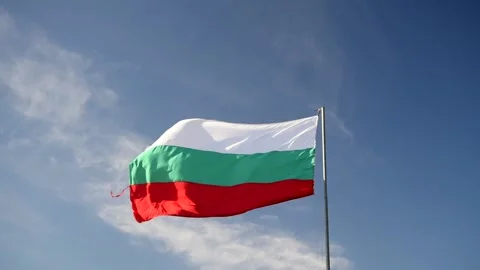 Bulgarian Flag Video stock 239366632