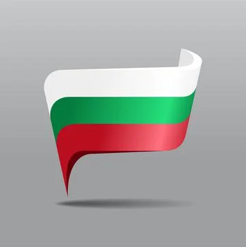 Bulgarian flag map pointer layout. Vector illustration. Stock Illustration