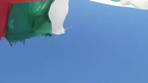 Bulgarian flag waved by the wind Stock Footage 150369186