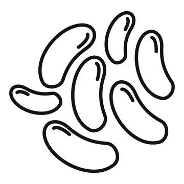 Bulgaricus probiotic icon outline vector. Good bifidobacterium イラスト素材