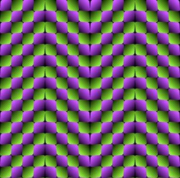 Bulge Rhombuses Optical illusion Vector Seamless Pattern Stock Illustration