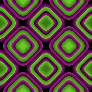 Bulge Rhombuses Optical illusion Vector Seamless Pattern Stock Illustration