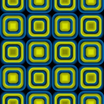 Bulge Squares Optical illusion Vector Seamless Pattern Stock Illustration