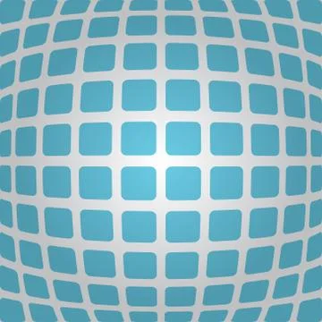 Bulging blue background with rounded rectangles Stock Illustration