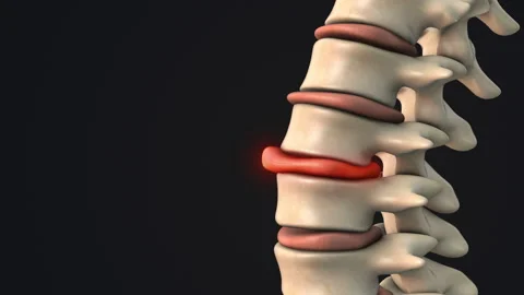 Bulging disc in the human spine Stock-Footage 274332671